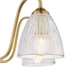 Glynis 5lt Semi-Flush Antique Bronze & Ribbed Glass - Image 2