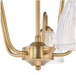 Glynis 5lt Semi-Flush Antique Bronze & Ribbed Glass - Image 3