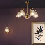Glynis 5lt Semi-Flush Antique Bronze & Ribbed Glass - Image 6