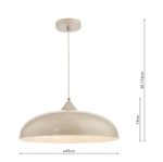 Kaelan Pendant Taupe - Image 6
