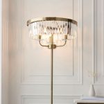 Antique Brass Cut Glass Floor Light - Image 3
