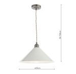 Audley End Single Pendant Bronze & Cream - Image 4