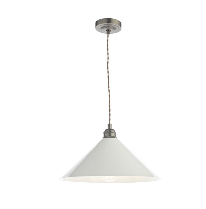 AUD0133 Audley End Single Pendant Bronze & Cream - Image 1
