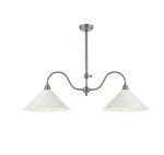 Audley End 2lt Bar Pendant Bronze & Cream