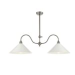 Audley End 2lt Bar Pendant Bronze & Cream
