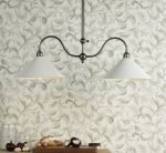 Audley End 2lt Bar Pendant Bronze & Cream - Image 4