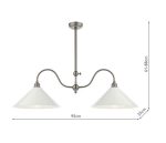 Audley End 2lt Bar Pendant Bronze & Cream - Image 5