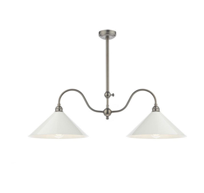 AUD0233 Audley End 2lt Bar Pendant Bronze & Cream - Image 1