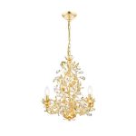 Audley End 3lt Pendant Gold Leaf