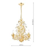 Audley End 3lt Pendant Gold Leaf - Image 6