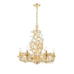 Audley End 6lt Pendant Gold Leaf