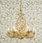Audley End 6lt Pendant Gold Leaf - Image 4
