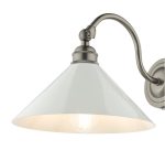 Audley End Wall Light Rubbed Bronze & Cream - Image 2