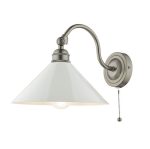 Audley End Wall Light Rubbed Bronze & Cream