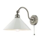 Audley End Wall Light Rubbed Bronze & Cream