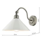 Audley End Wall Light Rubbed Bronze & Cream - Image 5