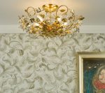 Audley End 5lt Semi-Flush Gold Leaf - Image 4