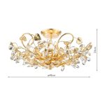 Audley End 5lt Semi-Flush Gold Leaf - Image 5