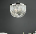 Eltham 4lt Pendant Polished Nickel & Crystal - Image 3