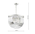 Eltham 4lt Pendant Polished Nickel & Crystal - Image 4