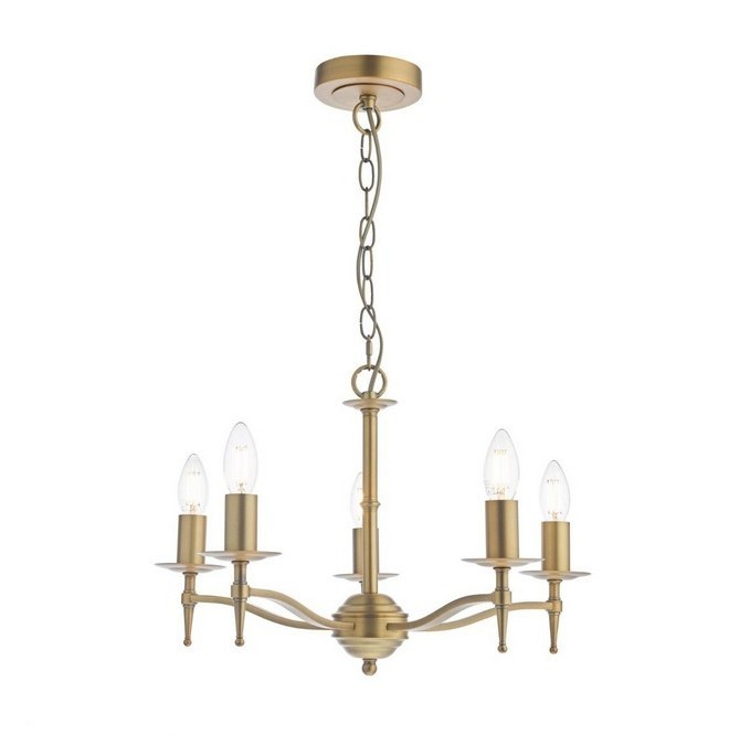 MAR0545 Marble Hill 5lt Armed Pendant Aged Brass (Fitting Only) - Image 1