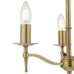 Marble Hill 3lt Armed Fitting Aged Brass (Fitting Only) - Image 2