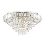 Osborne House 7lt Flush Polished Nickel & Crystal