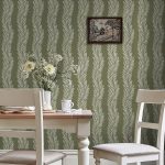 Laura Ashley Coulderton Leaves Olive Green Wallpaper - Image 5