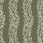 Laura Ashley Coulderton Leaves Olive Green Wallpaper