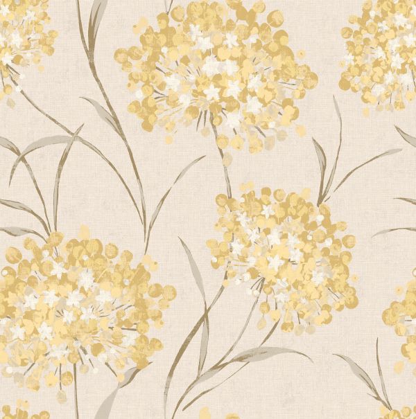 140330 GISELLE OCHRE TILE Laura Ashley Giselle Ochre Wallpaper - Image 1