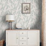 Laura Ashley Rainham Willow Newport Blue Wallpaper - Image 5