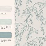 Laura Ashley Rainham Willow Newport Blue Wallpaper - Image 4