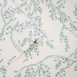 Laura Ashley Rainham Willow Newport Blue Wallpaper - Image 2
