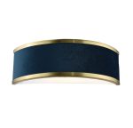 Alvaro Wall Light Brushed Brass With Blue Shade