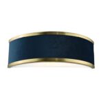 Alvaro Wall Light Brushed Brass With Blue Shade