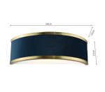 Alvaro Wall Light Brushed Brass With Blue Shade - Image 5
