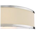 Alvaro Wall Light Polished Chrome With Ivory Shade - Image 2