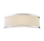 Alvaro Wall Light Polished Chrome With Ivory Shade