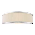 Alvaro Wall Light Polished Chrome With Ivory Shade