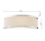 Alvaro Wall Light Polished Chrome With Ivory Shade - Image 5