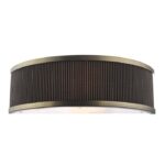 Alvaro Wall Light Antique Bronze With Brown Shade