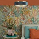 Alvaro 3lt Flush Brushed Brass With Blue Shade - Image 3