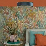 Alvaro 3lt Flush Brushed Brass With Blue Shade - Image 4