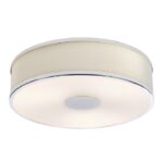 Alvaro 3lt Flush Polished Chrome With Ivory shade