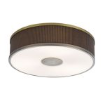 Alvaro 3lt Flush Antique Bronze With Brown Shade
