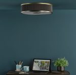 Alvaro 3lt Flush Antique Bronze With Brown Shade - Image 4