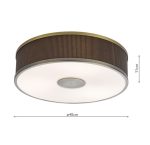Alvaro 3lt Flush Antique Bronze With Brown Shade - Image 6
