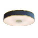 Alvaro 6lt Flush Brushed Brass With Blue Shade