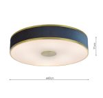 Alvaro 6lt Flush Brushed Brass With Blue Shade - Image 5