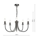 Becca 5lt Pendant Matt Black (Fitting Only) - Image 7